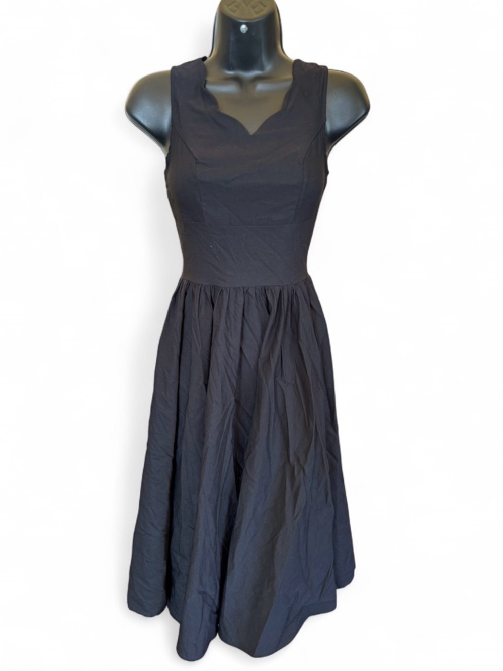 Classic Black Sleeveless Fit-and-Flare Dress